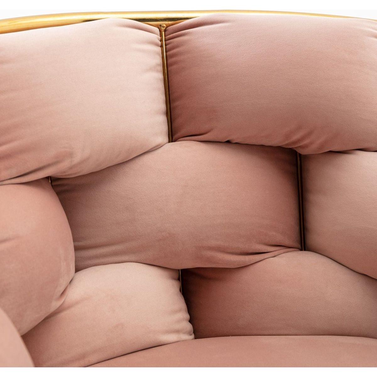 Luxury modern simple leisure velvet single sofa chair bedroom lazy person household dresser stool manicure table back chair pink