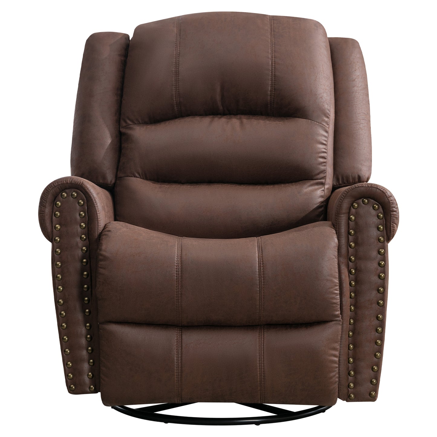 Massage Rocker Recliner Chair Rocking Chairs for Adults Oversized with USB Charge Port Soft Features a Manual Massage and Heat.BROWN