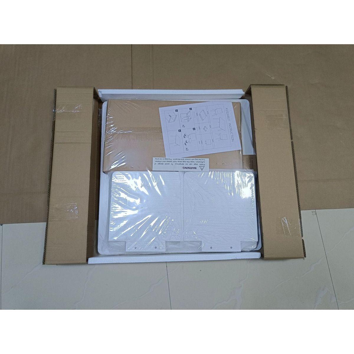 Kids Table and 2 Chairs Set, 3 Pieces Toddler Table and Chair Set, Wooden Activity Play Table Set (White)