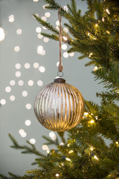 D6' Christmas Ball Ornaments, Glass Decorative Hanging Ball Christmas Tree Ornaments for Holiday Party Decorations, Set of 4