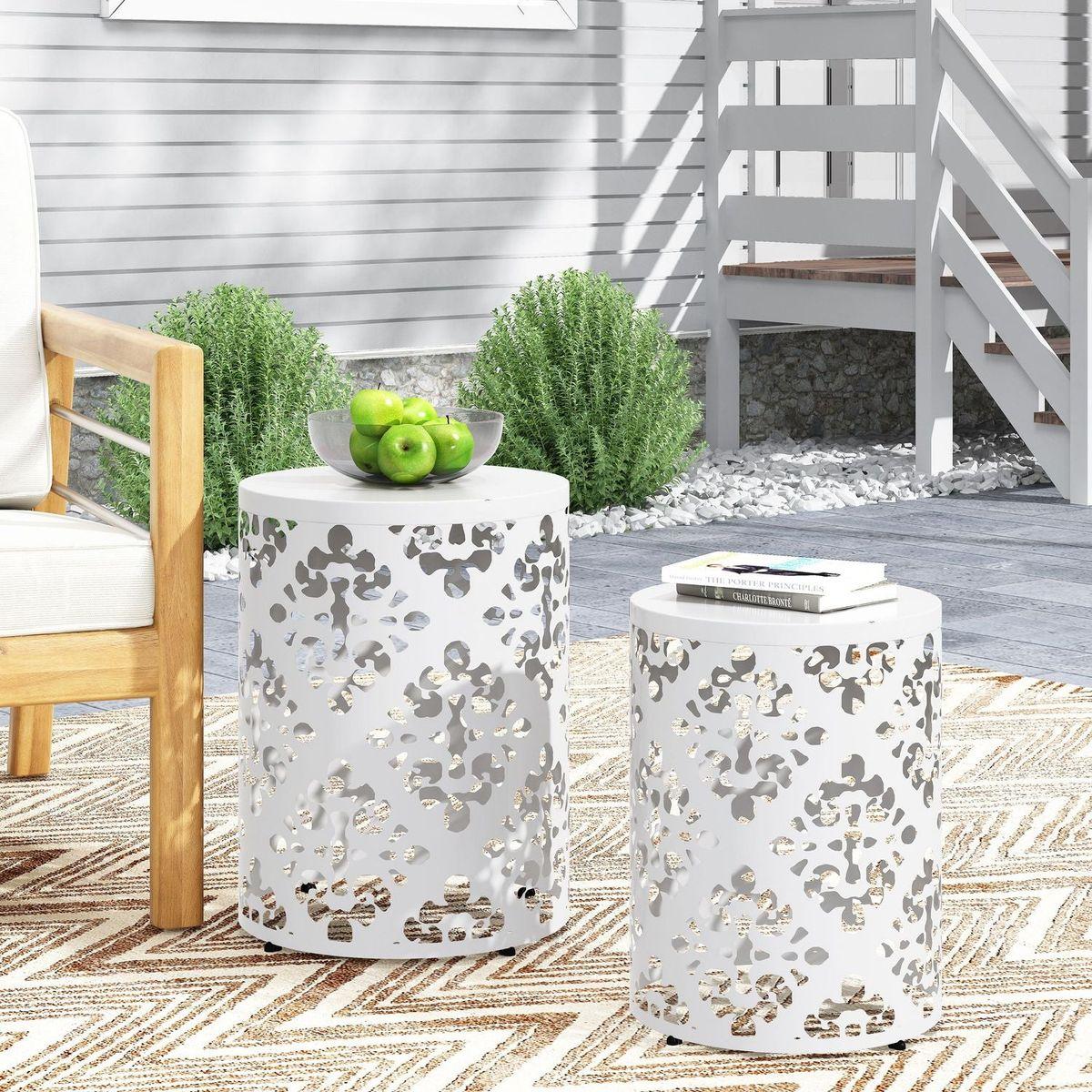 Metal S/2 end table