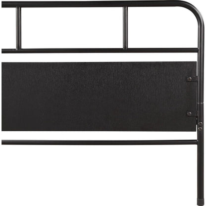 Metal Daybed Platform Bed Frame with Trundle Built-in Casters, Twin Size
