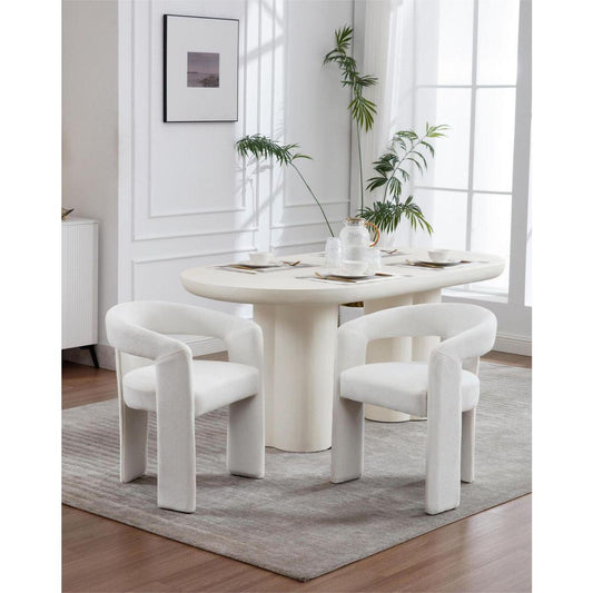 Dining Chair Set of 2 Beige