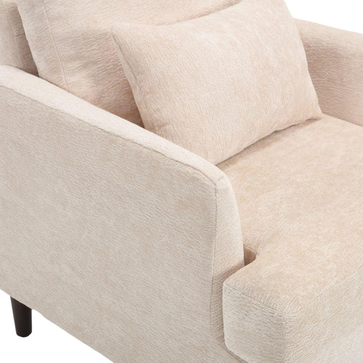 Wood Frame Armchair, Modern Accent Chair Lounge Chair for Living Room