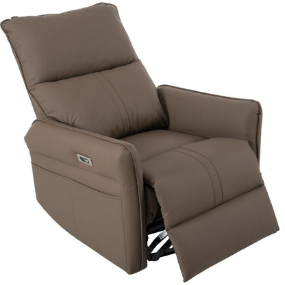 270 Power Swivel Rocker Recliner Chair, Electric Glider Reclining Sofa with USB Ports, Power Swivel Glider, Rocking Chair Nursery Recliners for Living Room Bedroom(Brown)