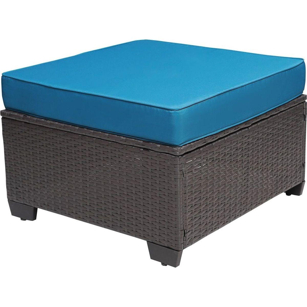 Outdoor Garden Patio Furniture 7-Piece PE Rattan Wicker Cushioned Sofa Sets and Coffee Table, patio furniture set;outdoor couch;outdoor couch patio furniture;outdoor sofa;patio couch