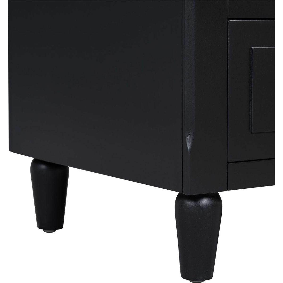 3-Drawer Nightstand Storage Wood Cabinet