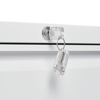 Filing Cabinet Lateral File Cabinet 2 Drawer, White Filing Cabinets with Lock, Locking Metal File Cabinets Three Drawer Office Cabinet for Legal/Letter/A4/F4 Home Offic