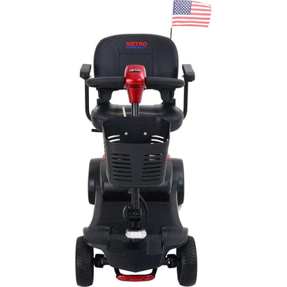 MAX SPORT RED 4 Wheels Outdoor Compact Mobility Scooter with 2pcsx12AH Lead acid Battery