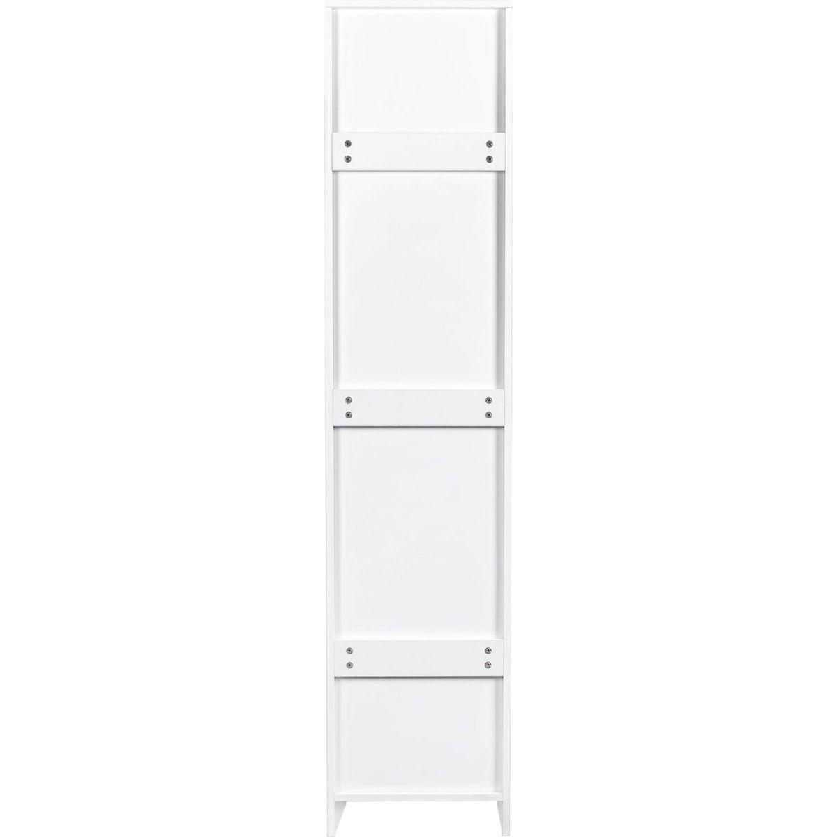Stackable Wall Mounted Storage Cabinet, 15.75" D x 15.75" W x 70.87" H, White