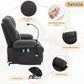 Power Lift Recliner Chair Electric Recliner for Elderly Recliner Chair with Massage and Heating Functions, Remote, Phone Holder Side Pockets and Cup Holders for Living Room, Black