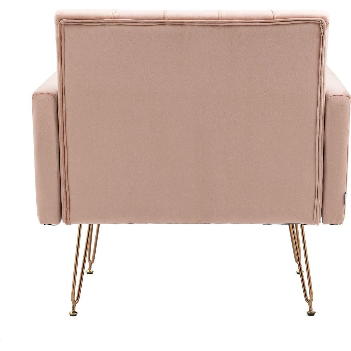 Accent Chair, leisure single sofa with Rose Golden feet