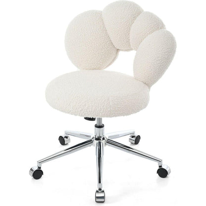 360Swivel Height Adjustable,Swivel Chair,Teddy fabric,home office chair