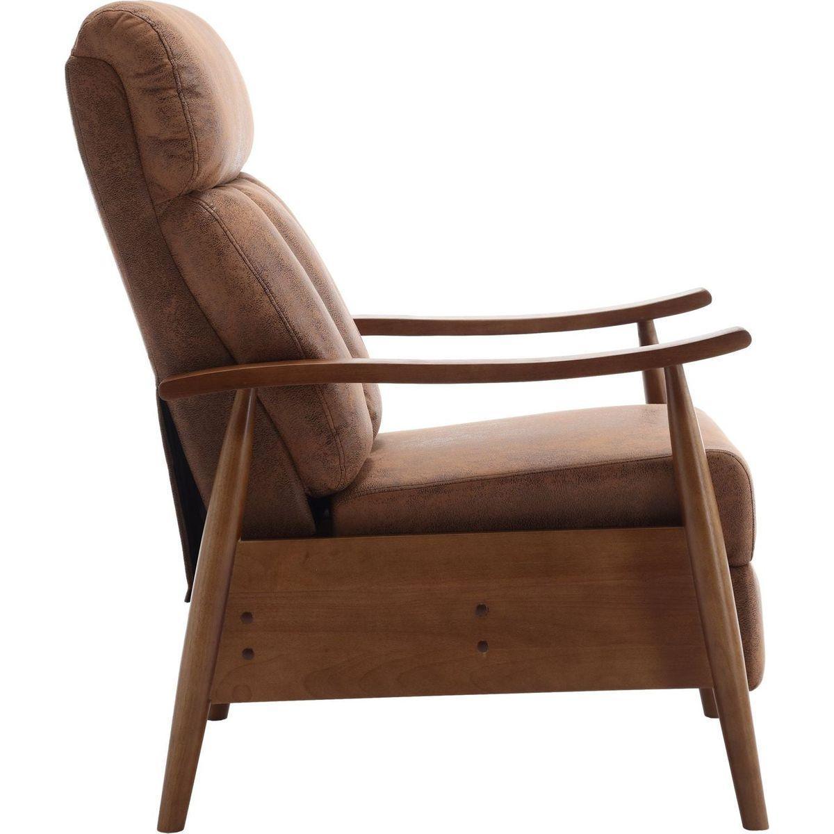 Wood Frame Armchair, Modern Accent Chair Lounge Chair for Living Room