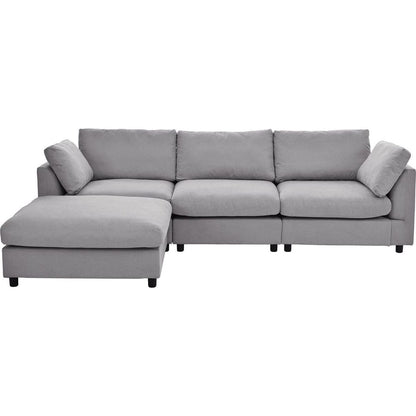 Upholstery Convertible Sectional Sofa, L Shaped Couch with Reversible Chaise