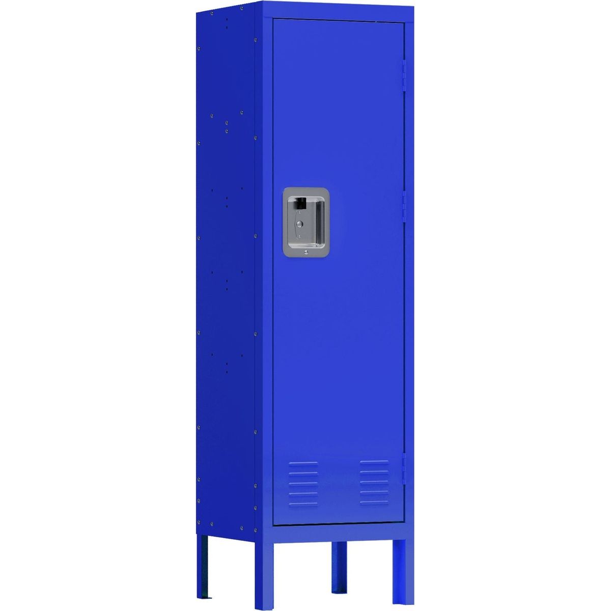 1 Door Tall Single Metal Locker-Retro Style Storage Cabinet--Industrial Furniture--For Living Room/Bedroom/Storage Room/Gym/School--Blue
