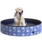 Foldable Pet Swimming Pool, Portable Dog Bathing Tub, 12" x 55" Plastic Large Dog Pool for Outdoor Dogs and Cats, Blue