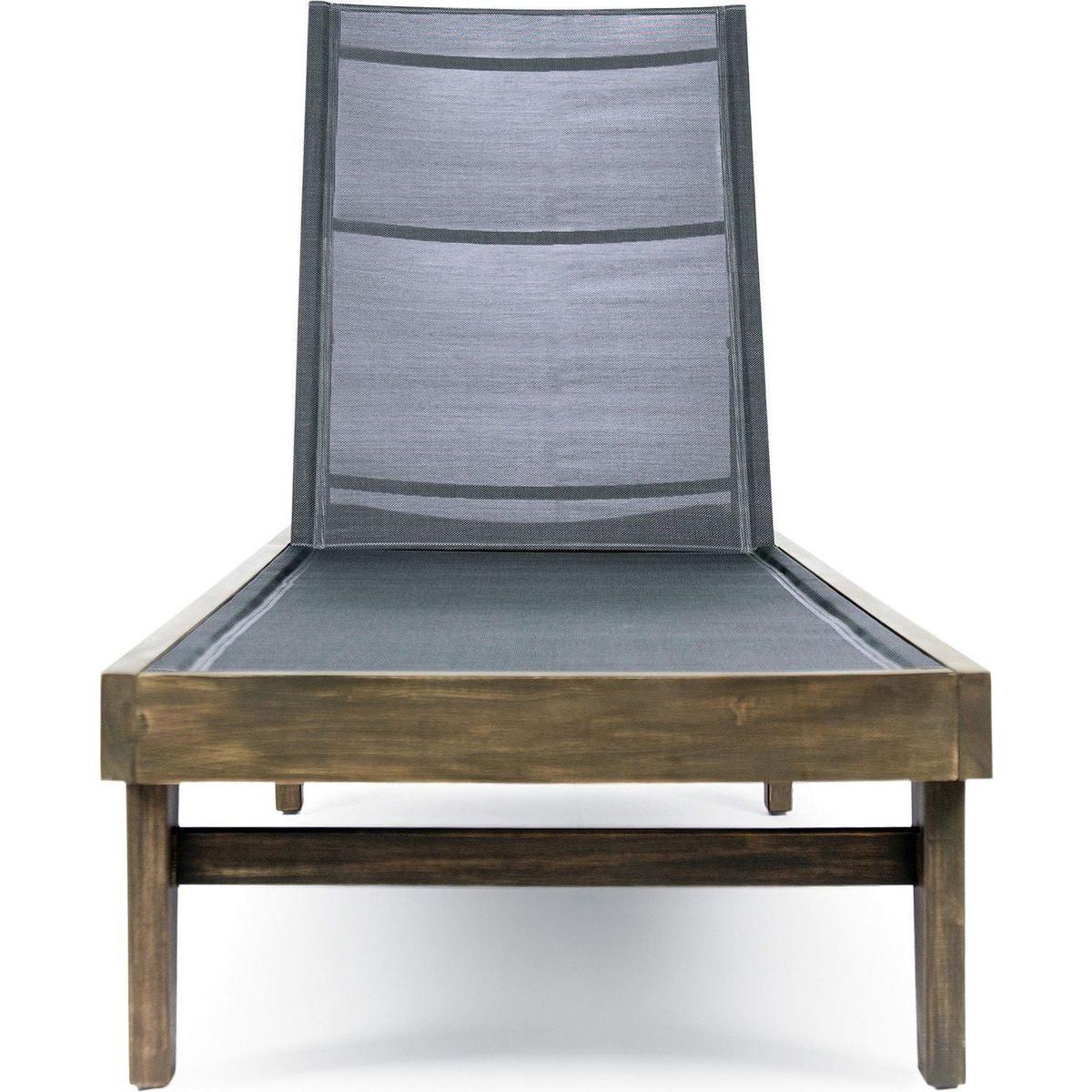 SUMMERLAND CHAISE LOUNGE - DARK GREY MESH