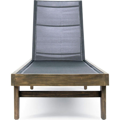 SUMMERLAND CHAISE LOUNGE - DARK GREY MESH