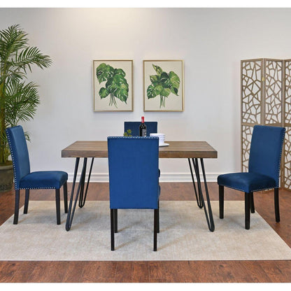 Ashzo 5-Piece Dining Set, Hairpin Dining Table with 4 Chairs, 3 Color Options