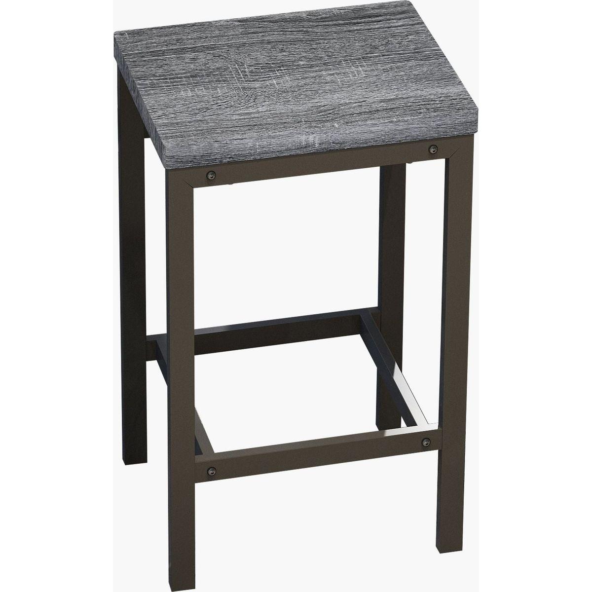 Modern Design Kitchen Dining Table, Pub Table, Long Dining Table Set with 3 Stools, Easy Assembly, Gray