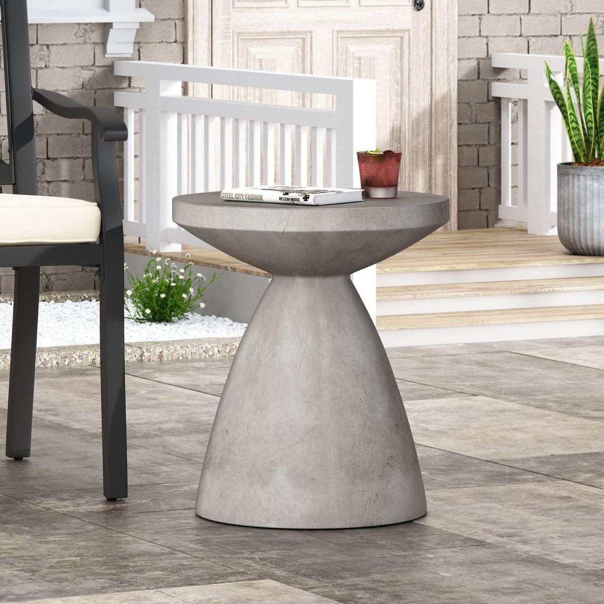 Outdoor LightWeight Concrete Side Table