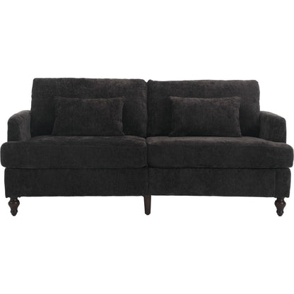 Modern chenille Fabric Loveseat, 2-Seat Upholstered Loveseat Sofa Modern Couch