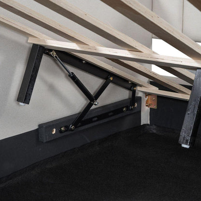 Upholstered Daybed with Underneath Storage,Full Size, White