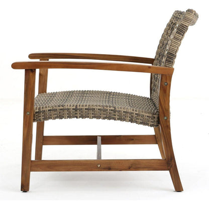 HAMPTON WOOD + WICKER CLUB CHAIR