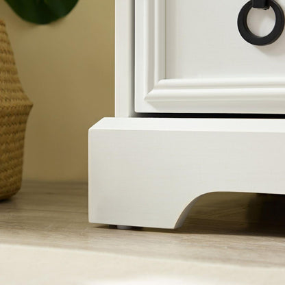 Modern 6 Drawer Dresser, Dressers for Bedroom, Tall Chest of Drawers Closet Organizers & Storage Clothes - Easy Pull Handle, Textured Borders Living Room, Hallway,L 29.53"xW15.75"xH48.03"White