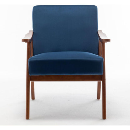 Mid-Century Modern Chair, Living Room Chair with Solid Wood Frame, Accent Chair Extra-Thick Backrest, Wingback Chair for Bedroom, Reading Room, Living Room, Lounge Chair Indoor