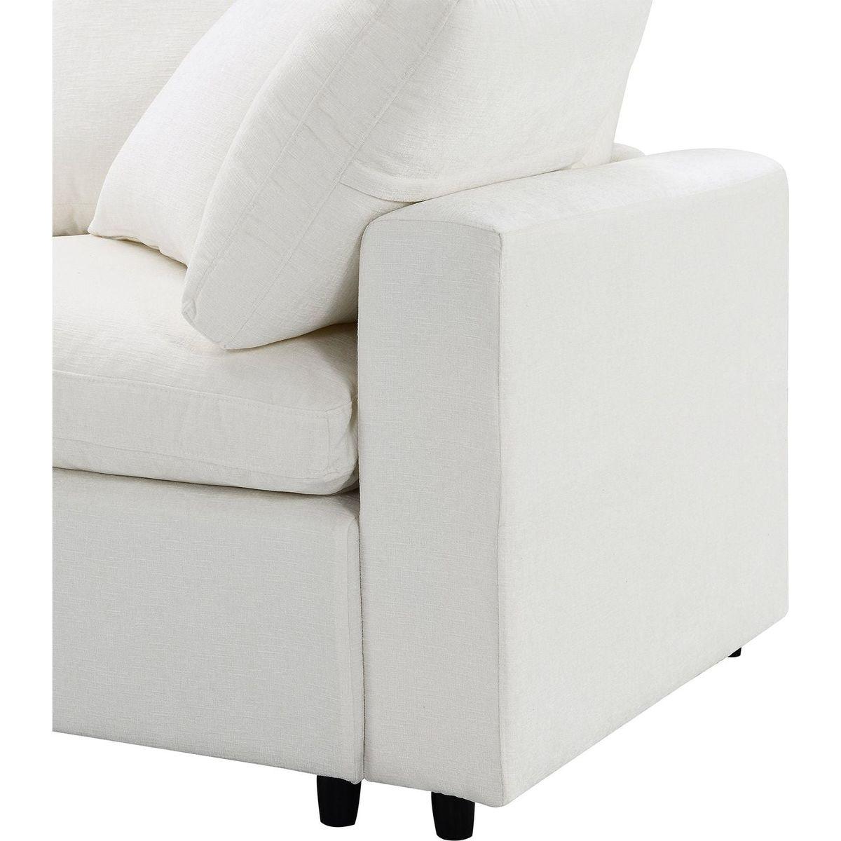 130x65" Modern Modular Cloud Sofa Bed, 6 Seat Chenille Sectional Couch Set with Ottoman,Free Combination,Convertible U Shaped Sleeper Sofa for Living Room, Apartment, 3 Colors