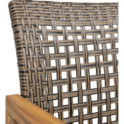HAMPTON WOOD AND WICKER DINING CHAIR(SET OF 2 )