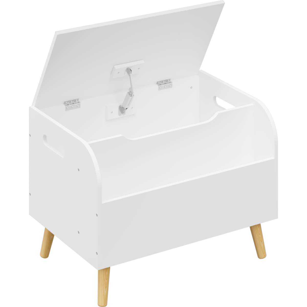 Multipurpose Toy Box with Bookshelf in White (23.62