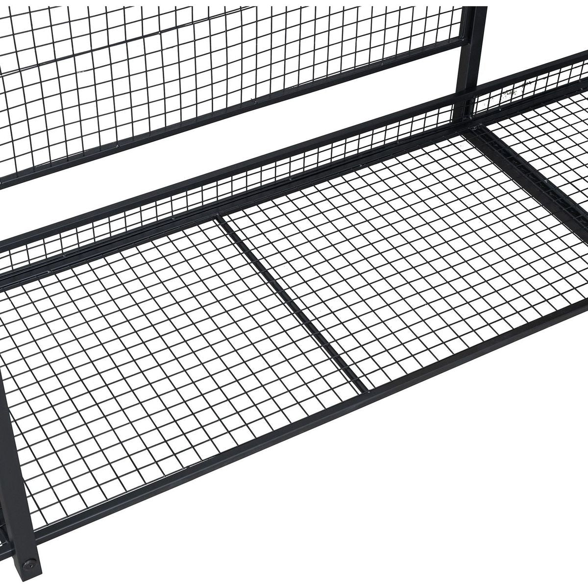 Open-Style Wardrobe with Hanging Rails, Shelves and Drawers, Black