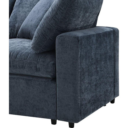 130x65" Modern Modular Cloud Sofa Bed, 6 Seat Chenille Sectional Couch Set with Ottoman,Free Combination,Convertible U Shaped Sleeper Sofa for Living Room, Apartment, 3 Colors