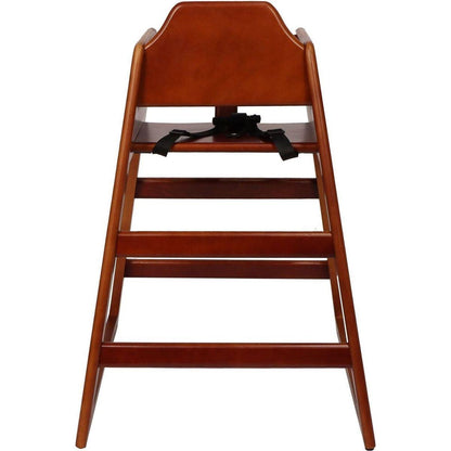 Wooden Double Solid Wood Feeding, Eat & Grow Portable High, Easy to Clean Baby Booster Chair in Walnut Finish