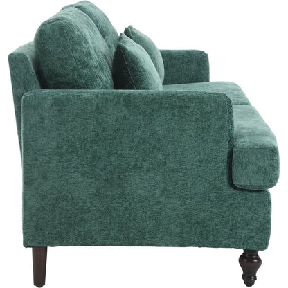Modern chenille Fabric Loveseat, 2-Seat Upholstered Loveseat Sofa Modern Couch