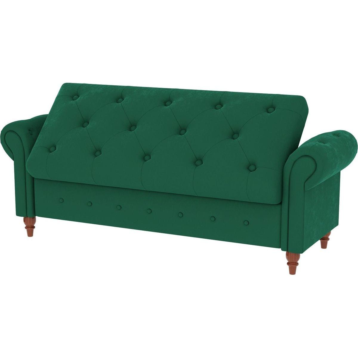 63" Bed Bench Green Velvet