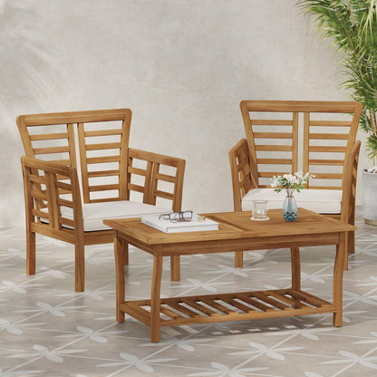 CAYDON 2 CLUB CHAIRS + TABLE