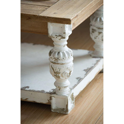 47" x 27.5" x 20" Rectangle Coffee Wooden Coffee Table, French Country Coffee Table