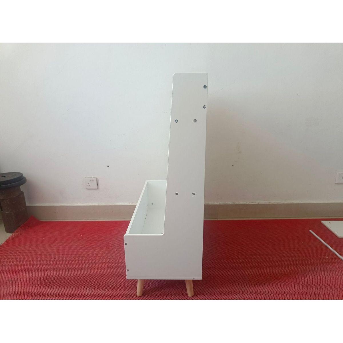 Kids Bookshelf, Book and Magazine Rack, Book Organizer, toy Storage Cabinet Organizer, White