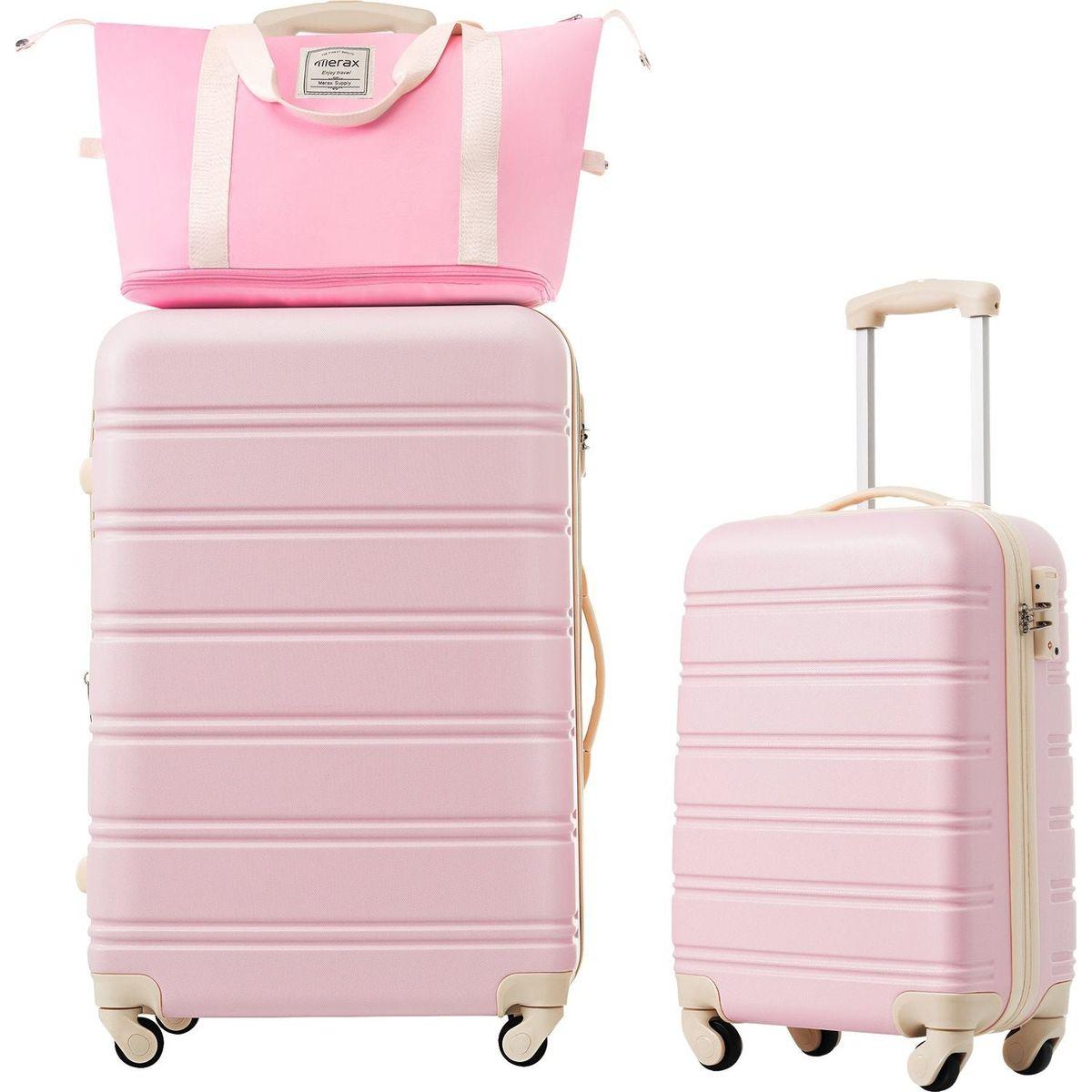 Hardshell Luggage Sets 2Pcs + Bag Spinner Suitcase with TSA Lock Lightweight 20" + 28"