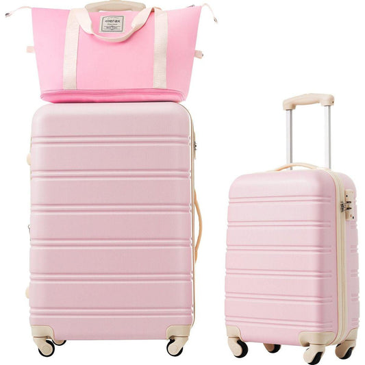 Hardshell Luggage Sets 2Pcs + Bag Spinner Suitcase with TSA Lock Lightweight 20" + 28"