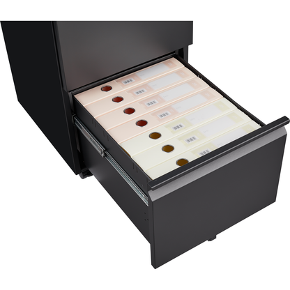 2 Drawer File Cabinet with Lock, Metal Under Desk Rolling Filing Cabinet fits Letter/Legal/A4 Size for Home Office, Mobile Filing Cabinet, Assemble Required, Black