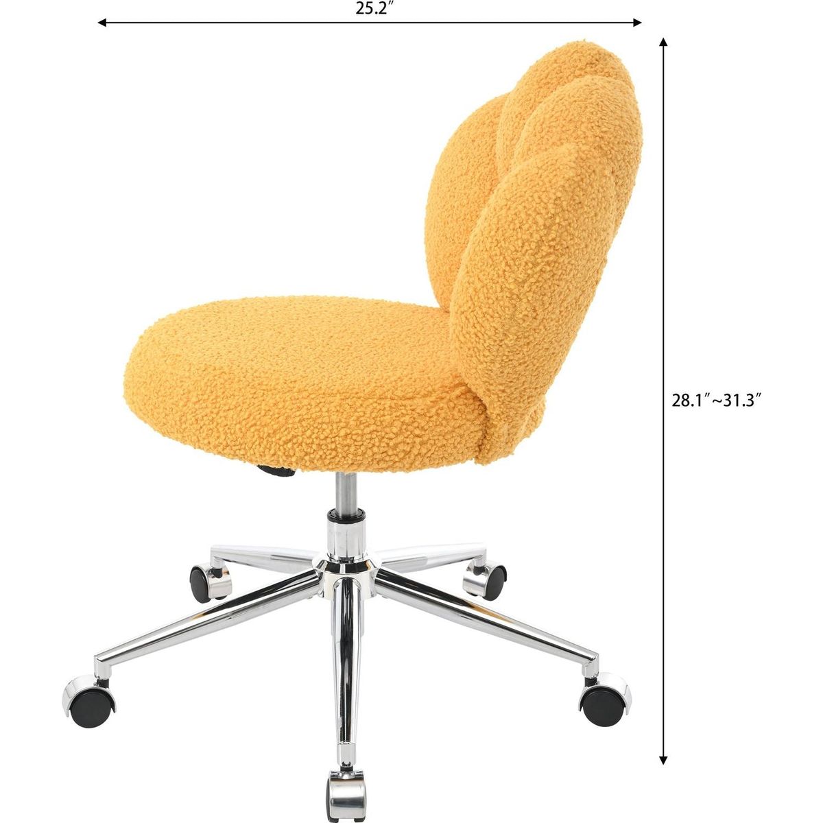 360Swivel Height Adjustable,Swivel Chair,Teddy fabric,home office chair