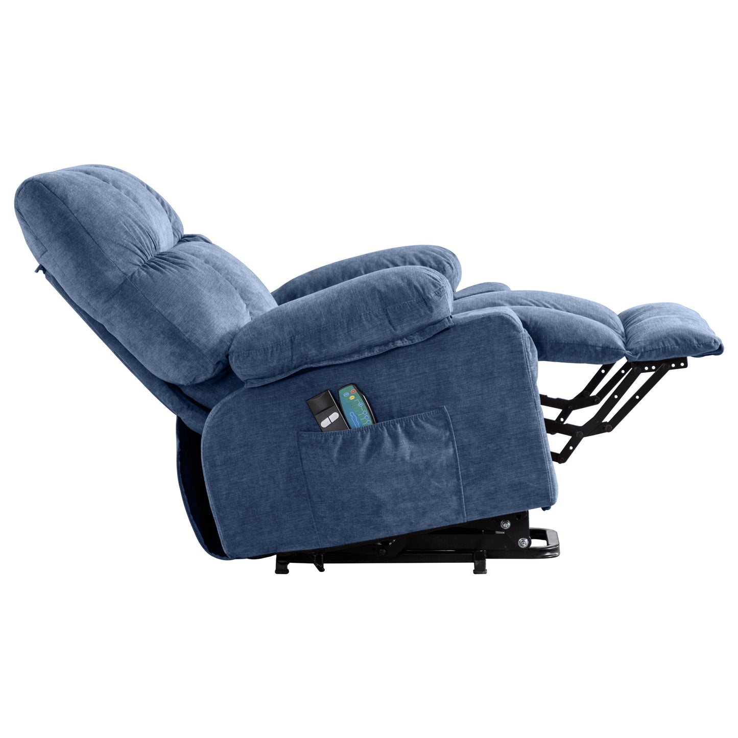 Power Lift Recliner Chair Recliners for Elderly with Heat and Massage Recliner Chair for Living Room with Infinite Position and Side Pocket,USB Charge Port,Blue