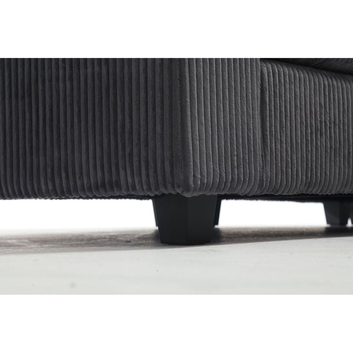 {NEW ARRIVAL VIDEO PROVIDED} Oversized Modular Sectional Sofa Couches Set,Corduroy Upholstered Deep Seat Comfy Sofa for Living Room 5 Seat,Dark Gray
