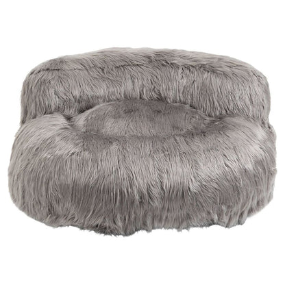 Bean Bag Chair Faux fur Lazy Sofa /Footstool Durable Comfort Lounger High Back Bean Bag Chair Couch for Adults and Kids, Indoor