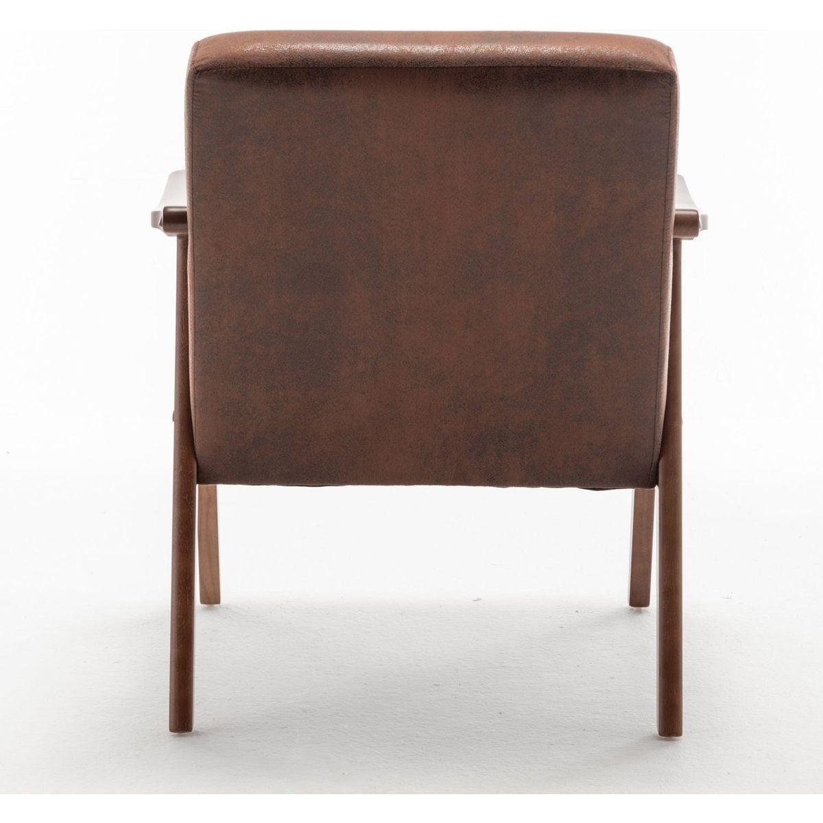 Mid-Century Modern Chair, Living Room Chair with Solid Wood Frame, Accent Chair Extra-Thick Backrest, Wingback Chair for Bedroom, Reading Room, Living Room, Lounge Chair Indoor